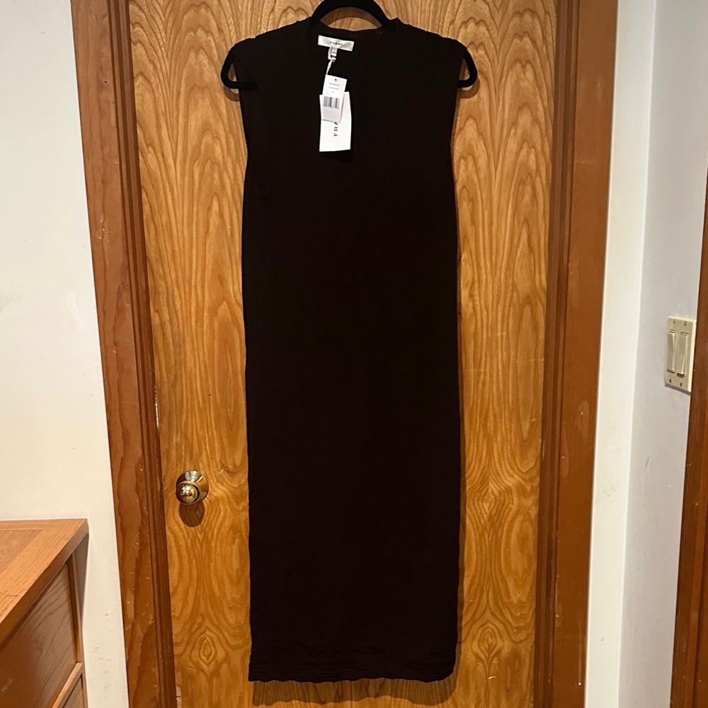 Frame Denim Black Sleeveless Sheath Dress